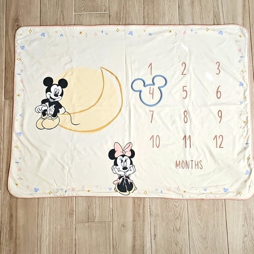 Disney Milestones Blanket - Great Used Condition - Very Clean, 30 x 40. - Picture 2 of 11